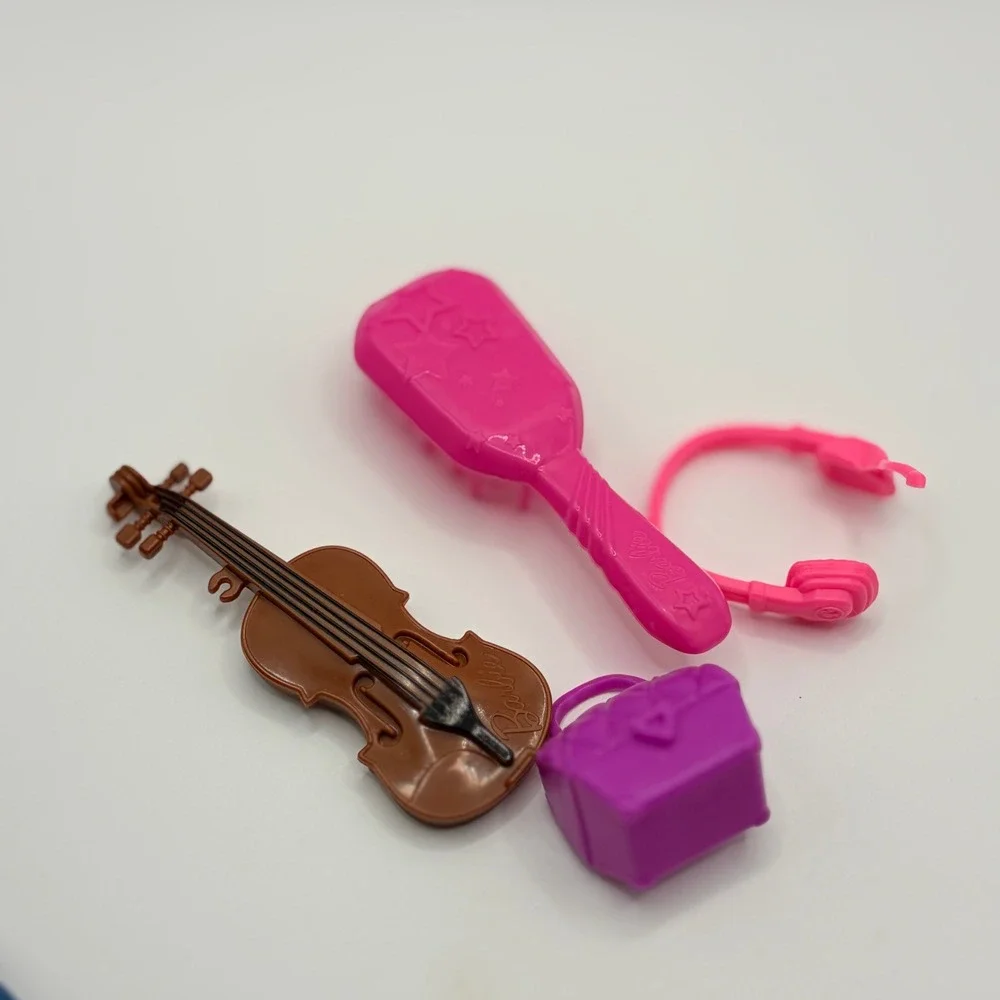 Barbie Color Reveal Wig Rockstar Accessory Lot Doll OS Guitar Rock Music. Violin